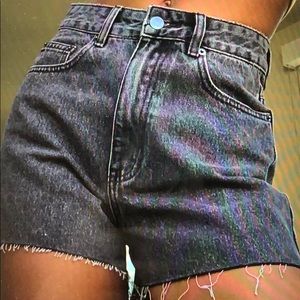 glassons raw hem denim mom shorts NWOT.